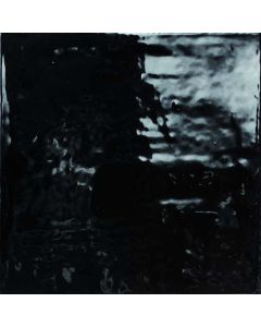 Vintage Black Ceramic Wall Tile - Glossy