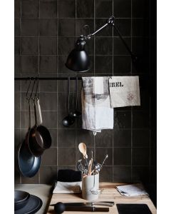 Melan Nero Ceramic Wall Tile - Glossy