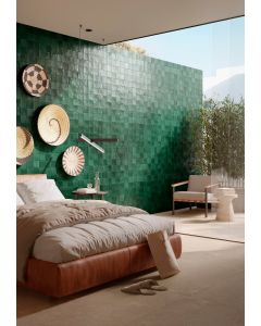 Melan Teal Ceramic Wall Tile - Glossy